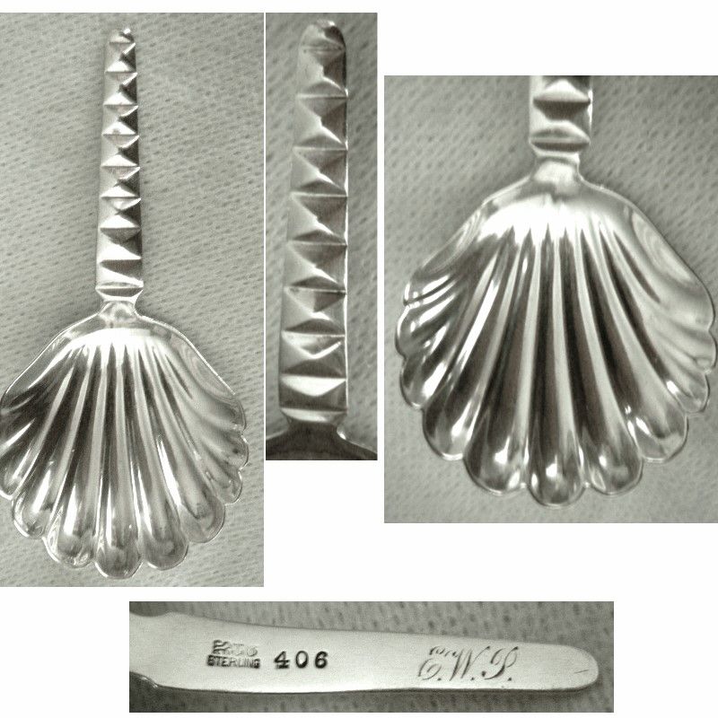 Gorham No. 406 'Diamond' Sterling Silver Tea Caddy Spoon