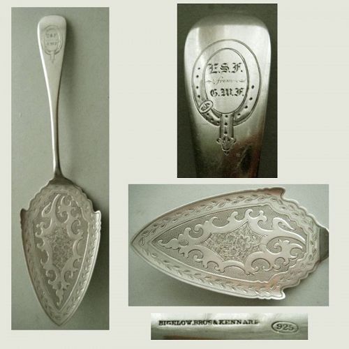 Bigelow Bros Kennard 'Buckle' Decorative Sterling Silver Pie Server