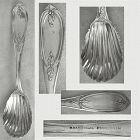 N. Harding 'Olive' Pure Coin Silver Shell Bowl Jelly Spoon