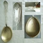 1870s Revivalist Sterling Silver Gold Bowl Berry Spoon