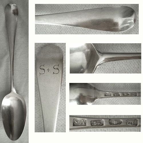 Stephen Adams I, London 1774, 'Hanoverian' Sterling Silver Large Spoon