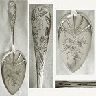 Durgin Aesthetic Engraved Sterling Silver Pie Server Unusual Blade