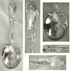 Whiting 'Violet' Art Nouveau Old Sterling Silver Sugar Spoon
