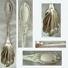 Whiting 'Mask' Sterling Silver Sugar Spoon with Shell Bowl