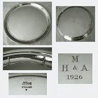 Arthur Stone 'Gothic Trim' 10" Round Sterling Silver Tray Dated 1926