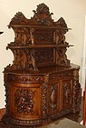 Antique Carved Dining Set 19th C. Grapes Dragons
