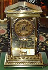 Antique Tiffany Champleve Crystal Regulator Clock 19th