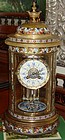 Antique Russian Champleve Cylinder Regulator Clock