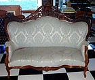 Antique Meeks Rosewood Sofa Couch Chairs 3 Piece