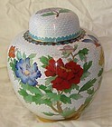 Chinese Cloisonne Vases Matching Lidded Pair