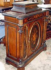 Antique Rosewood Cabinet Inlaid 19th C.