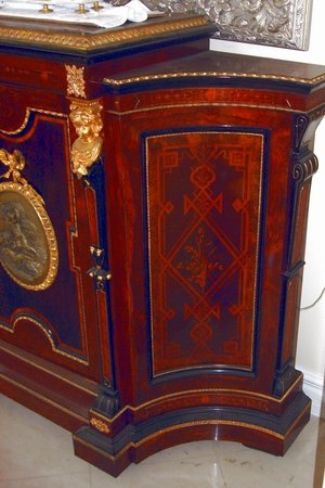 Pottier and Stymus Rosewood Inlaid Cabinet 19th C.