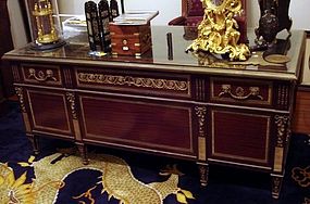 Antique French Desk Rosewood Ormolu 19th C.