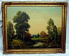 Oil Painting Robert Gilbert 1833 - 1921 Landscape