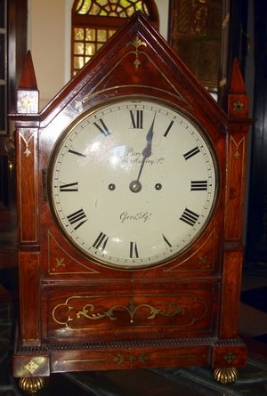 Antique English Rosewood Fusee Bracket Clock