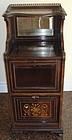 Antique Rosewood Music Cabinet Inlaid 19th C.