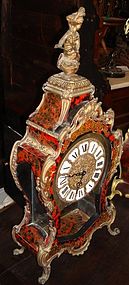 French Boulle Mantel Clock 19th C.
