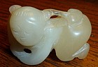 Antique Chinese Jade Child