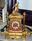 Antique French Clock Egyptian Motif 19th C.