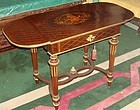Antique French Marquetry Inlaid Rosewood Table
