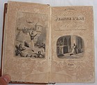 Antique leather book by Balzac in French 1875