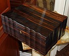 Antique English Coromandel Wood Box 19th C.