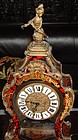 French Boulle Mantel Clock 19th C.