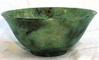 Antique Chinese Green Agate Bowl
