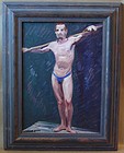 Oil Painting Conrad Buff  1886 - 1975  Self Portrait