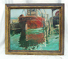 Oil Painting Roger Hayward 1899 - 1979 "Harbor"