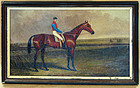 Oil Painting Equestrian After Henry Stull 1851 - 1913