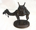 Signed Barye Bronze Camel Sculpture