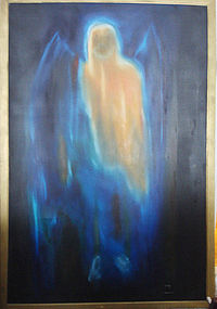 Large Expressionist Oil Painting Hawkins "Angel"
