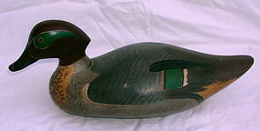 Vintage Hand Carved Painted Wood Duck Decoy