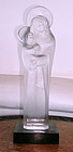 Lalique Clear Crystal Statue Signed