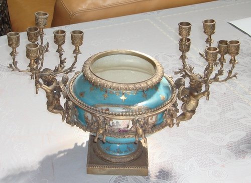 Russian Sevres Porcelain Tureen Bronze Mounted 18th C.