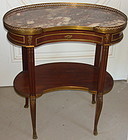 Antique Sormani French Ormalu Mahogany Marble Table