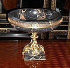 Early 19th C. French Portoro Marble Compote