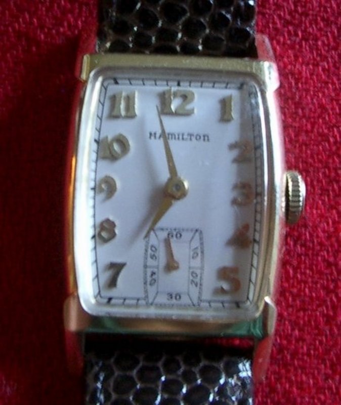18k Gold Hamilton Wrist Watch - Gold Medallion Movement