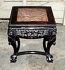 Chinese Carved Marble Top Chow Table