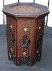19th Century  Moroccan Mousharabi Tabaret  Style Table