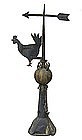 Monumental Antique Copper Weathervane Rooster