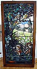 Antique Stained Glass Double Pane La Farge 19th Century