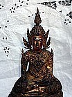 Antique Thai Rattanakosin Buddha Gilt Bronze