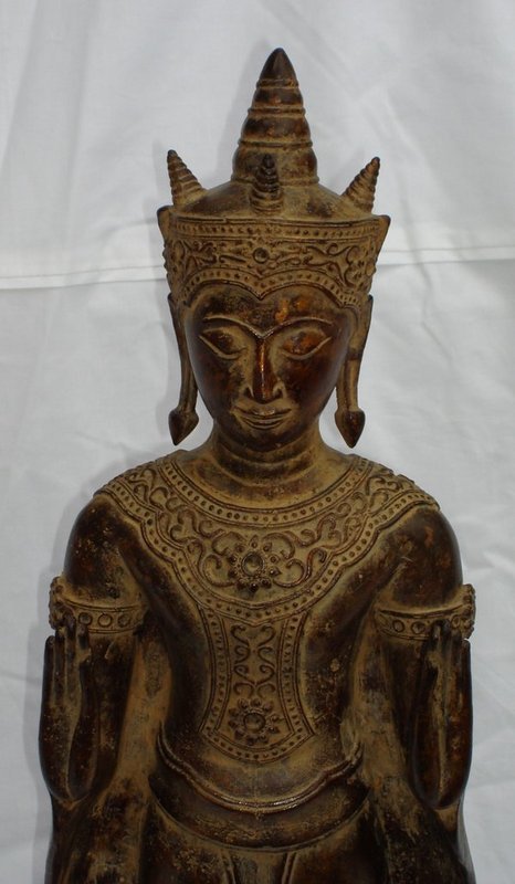 Antique Bronze Ayutthaya Thai Buddha - 17th Century