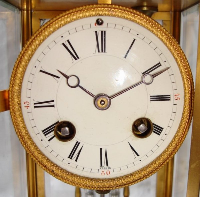Tiffany Regulator Carriage Clock 19th C. Brass Crystal
