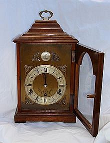 Antique English Elliott Mantel Clock Walnut
