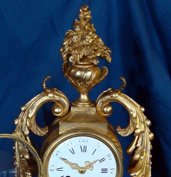 Antique French Clock 19th Century Gilt Bronze