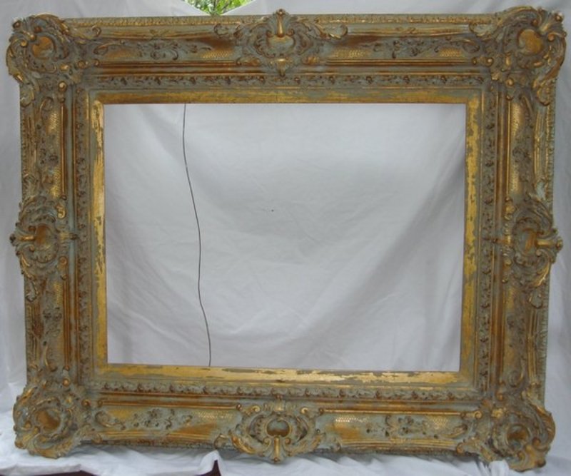 Antique French Frame Carved Gilt Wood 19th C. Large