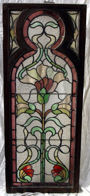 Antique Victorian Stained Glass Leaded 19th Century